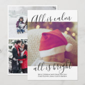 Alles is kalm en alles is helder, persoonlijk aang feestdagenkaart (Voorkant / Achterkant)