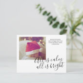 Alles is kalm en alles is helder, persoonlijk aang feestdagenkaart (Staand voorkant)