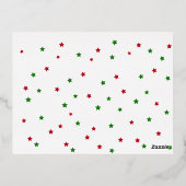 Alles is kalme gouden folie kerst feestuitnodiging folie uitnodiging briefkaart (Achterkant)