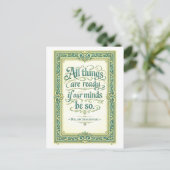 "Alles is klaar" Shakespeare Briefkaart (Staand voorkant)