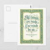 "Alles is klaar" Shakespeare Briefkaart (Voorkant / Achterkant)