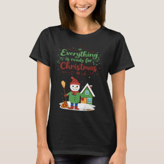 Alles is klaar voor het Shirt van Christmas Snowma