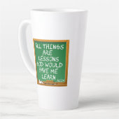 Alles is lessen die God me wil laten leren Latte Mok (Linkerhoek)