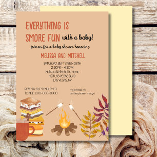 Alles is leuker kampvuur Baby shower Kaart