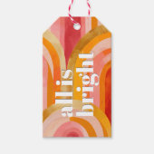 Alles is Licht Kerstmis met Fantasievolle Bogen Cadeaulabel (Voorkant)