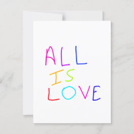 Alles is liefde regenboog kleurrijke trots LGBTQ g Briefkaart