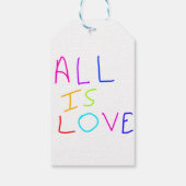 Alles is liefde regenboog kleurrijke trots LGBTQ g Cadeaulabel (Achterkant)