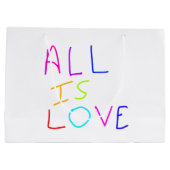 Alles is liefde regenboog kleurrijke trots LGBTQ g Groot Cadeauzakje (Achterkant)