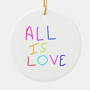 Alles is liefde regenboog kleurrijke trots LGBTQ g Keramisch Ornament