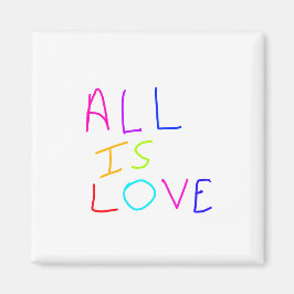 Alles is liefde regenboog kleurrijke trots LGBTQ g Magneet