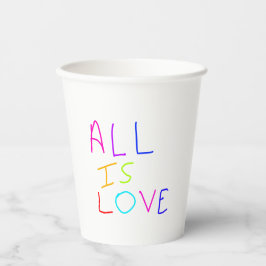 Alles is liefde regenboog kleurrijke trots LGBTQ g Papieren Bekers