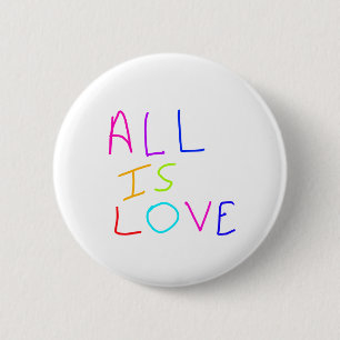 Alles is liefde regenboog kleurrijke trots LGBTQ g Ronde Button 5,7 Cm