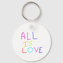 Alles is liefde regenboog kleurrijke trots LGBTQ g Sleutelhanger