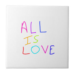 Alles is liefde regenboog kleurrijke trots LGBTQ g Tegeltje