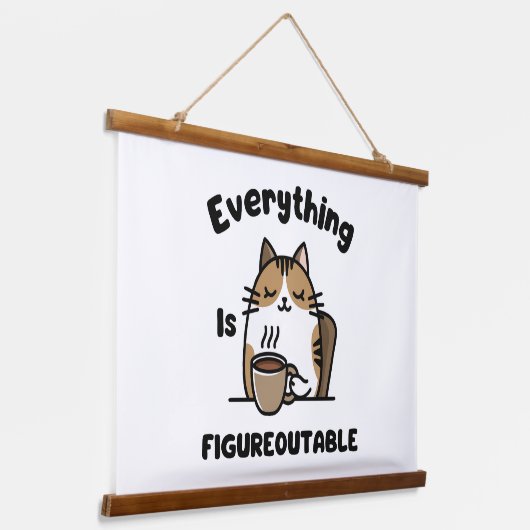 Alles is meetbaar hangend wandkleed (Gebogen)