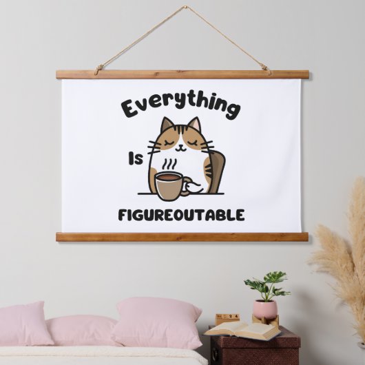 Alles is meetbaar hangend wandkleed (Slaapkamer)