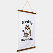 Alles is meetbaar hangend wandkleed (Gebogen)