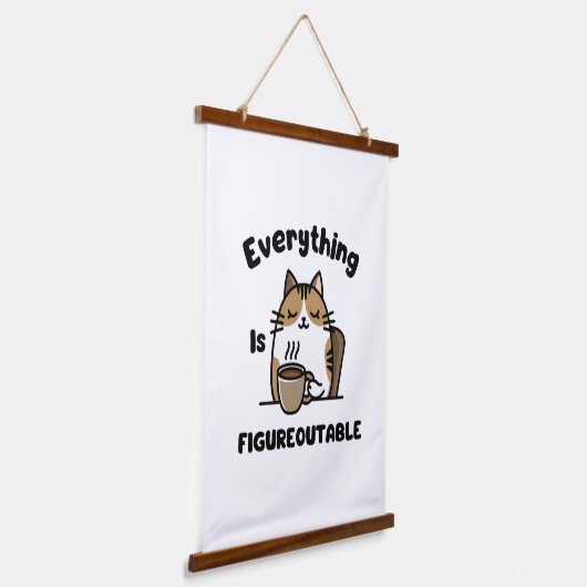 Alles is meetbaar hangend wandkleed (Gebogen)