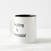 Alles is meetbaar tweekleurige koffiemok (Voorkant links)