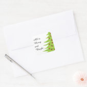 Alles is Merry en Bright, kerstboomSticker Vierkante Sticker (Envelop)