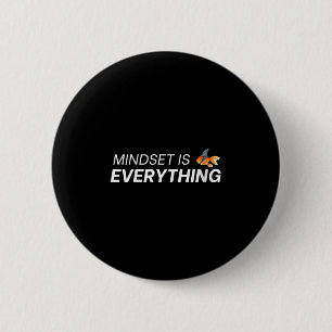 Alles is mindset haaienvinnen goudvis Q Ronde Button 5,7 Cm