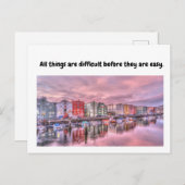 Alles is moeilijk voor ze makkelijk zijn. briefkaart (Voorkant / Achterkant)