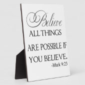 Alles is mogelijk als je gelooft fotoplaat (Zijkant)