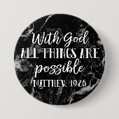 Alles is mogelijk Christelijke Bijbelversie Ronde Button 7,6 Cm (Voorkant)