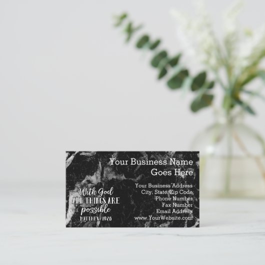 Alles is mogelijk Christelijke Bijbelversie Visitekaartje (Staand voorkant)