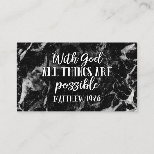 Alles is mogelijk Christelijke Bijbelversie Visitekaartje (Achterkant)