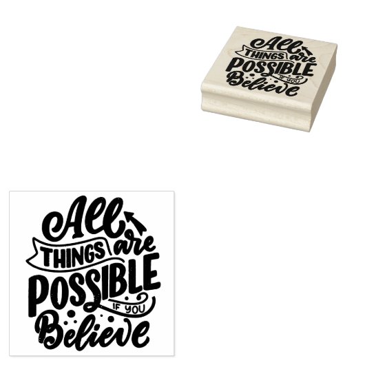 Alles is mogelijk citaat rubberstempel (Gestempeld)