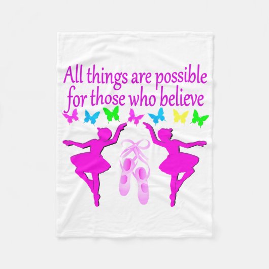 ALLES IS MOGELIJK DANSERES DROOM FLEECE DEKEN (Voorkant)