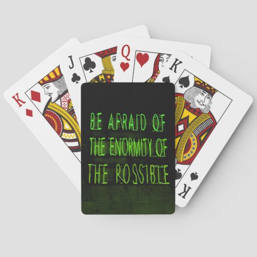 Alles is mogelijk Groene Neon Pokerkaarten (Achterkant)