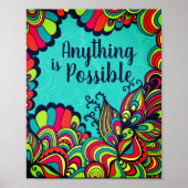 Alles is mogelijk kleurrijke Inspirerend prijsopga Poster (Voorkant)