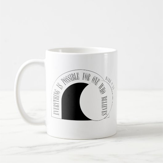 Alles is mogelijk - Marcus 9:23 Koffiemok (Links)