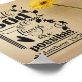 Alles is mogelijk | Matthew 19:26 Poster (Hoek)