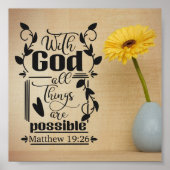 Alles is mogelijk | Matthew 19:26 Poster (Voorkant)