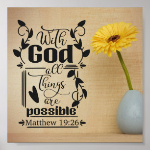 Alles is mogelijk Matthew 19:26 Poster