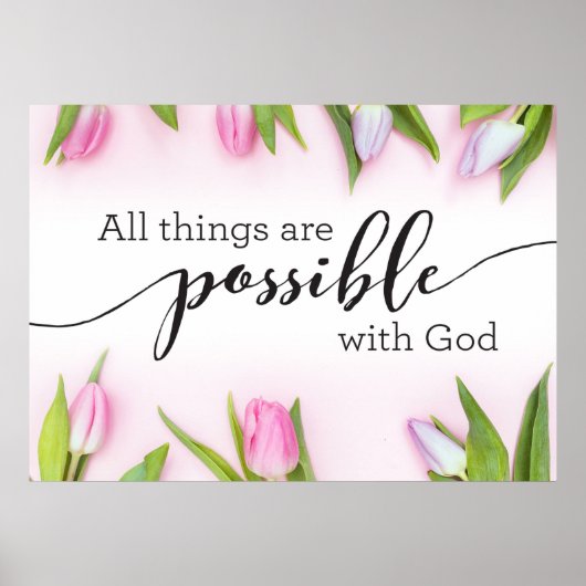 Alles is mogelijk met God Art Print (Voorkant)