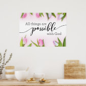 Alles is mogelijk met God Art Print (Keuken)