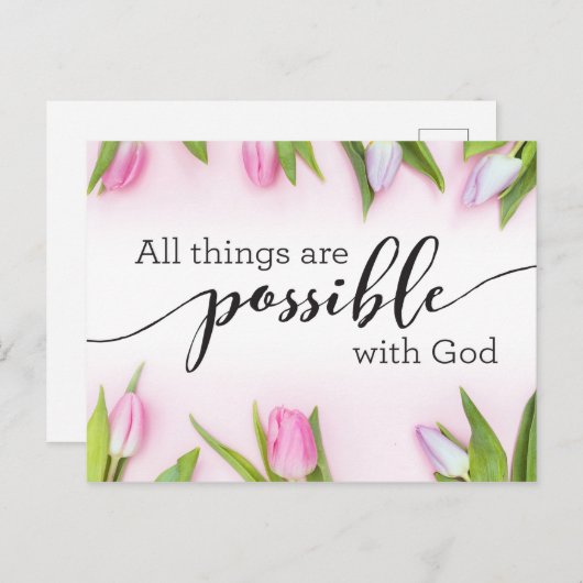 Alles is mogelijk met God Briefkaart (Voorkant / Achterkant)