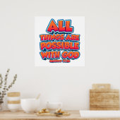 Alles is mogelijk met GOD Kinder Adult Faith Poster (Keuken)