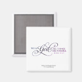 Alles is mogelijk met God! Magneet (Voorkant / Achterkant)