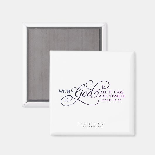 Alles is mogelijk met God! Magneet (Voorkant / Achterkant)