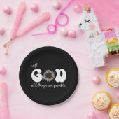 Alles is mogelijk met God Papieren Bordje (Feest)