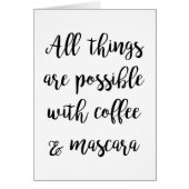 Alles is mogelijk met koffie en mascara (Voorkant)