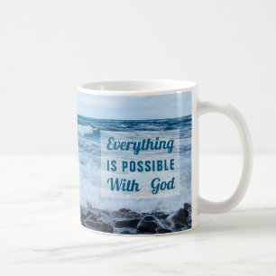 Alles is mogelijk Motivatie beker met strandthema Koffiemok