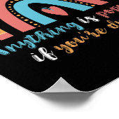 Alles is mogelijk Rainbow Dyslexic lezen Poster (Hoek)