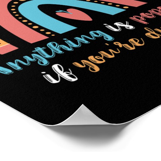 Alles is mogelijk Rainbow Dyslexic lezen Poster (Hoek)