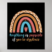 Alles is mogelijk Rainbow Dyslexic lezen Poster (Voorkant)